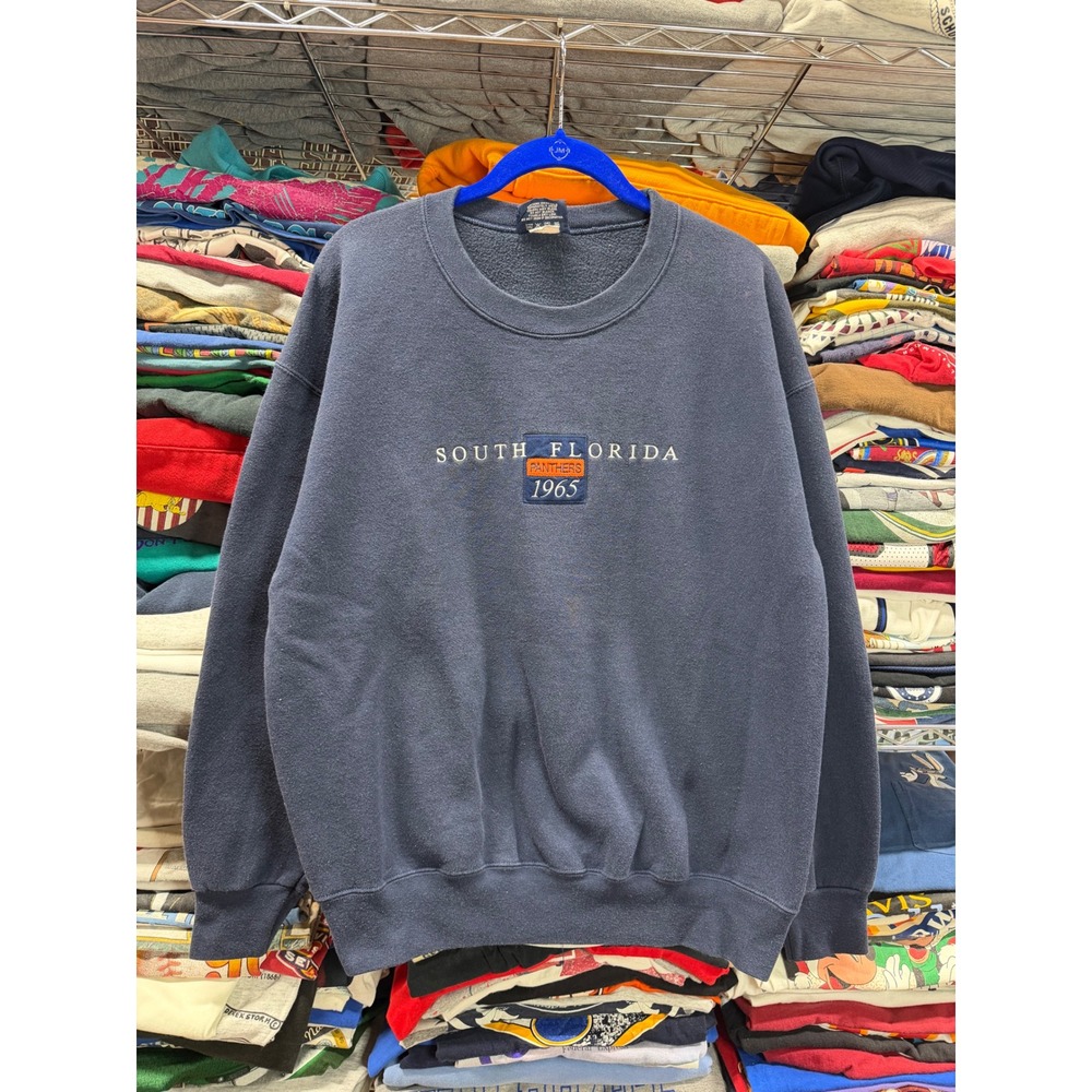 Vintage 90s Jansport South Florida Panthers Sweatshirt Mens Large Navy Blue USA